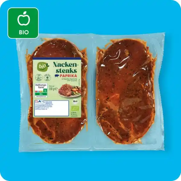 Bild 1 von BIO Bio-Nackensteaks⁷, In Paprika- oder in Kräuter-Marinade