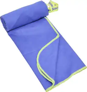 IDEENWELT Mikrofaser-Handtuch 60 x 120 cm blau/lime