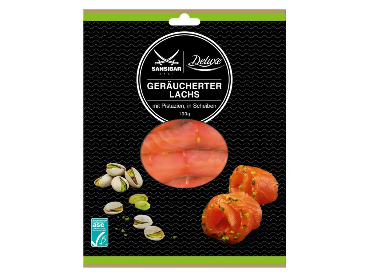 Bild 1 von Sansibar Deluxe ASC Geräucherter Lachs,  100 g