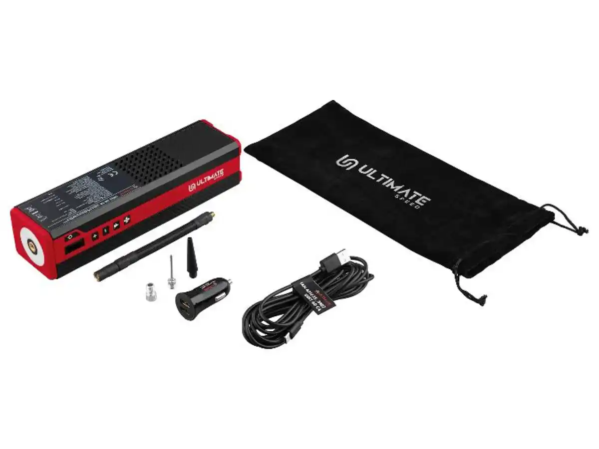 Bild 1 von ULTIMATE SPEED® Tragbarer Akku-Kompressor »USKT 60 C4«, mit integrierter LED-Taschenlampe