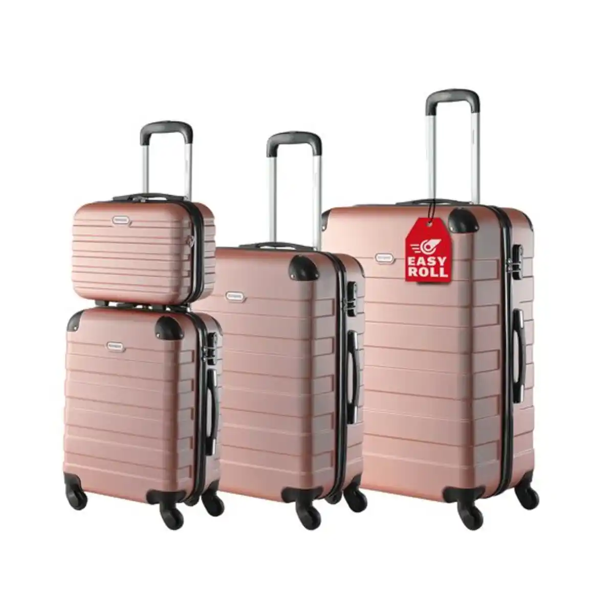 Bild 1 von Hartschalenkofferset Essential 3er-Set + Beautycase, rosé rose