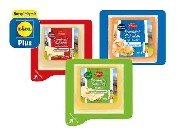 Bild 1 von Milbona Sandwich Scheiben,  200 g
