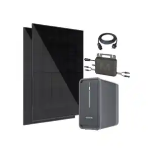 Bifaziales Balkonkraftwerk 880W / 800W inkl. 2.240 Wh Batteriespeicher
