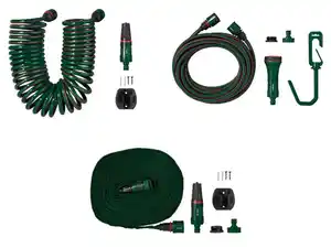 PARKSIDE® Spiralschlauch-Set / Terrassenschlauch-Set / Flachschlauch-Set, 7-teilig