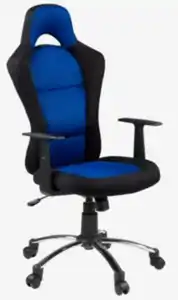 Gaming-Stuhl SNERTINGE schwarz/blau Mesh