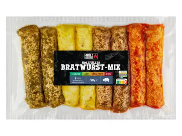Bild 1 von Grillmeister Holzfäller Bratwurst-Mix,  720 g