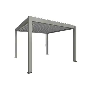 Biohort Pergola Gr. 3,5 x 3,5 quarzgrau 367,5 x 367,5 cm