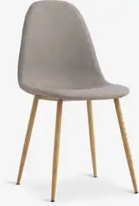 Esszimmerstuhl TINGLEV Stoff grau/eichefarben