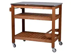 dobar Beistellwagen mit Edelstahlplatte
