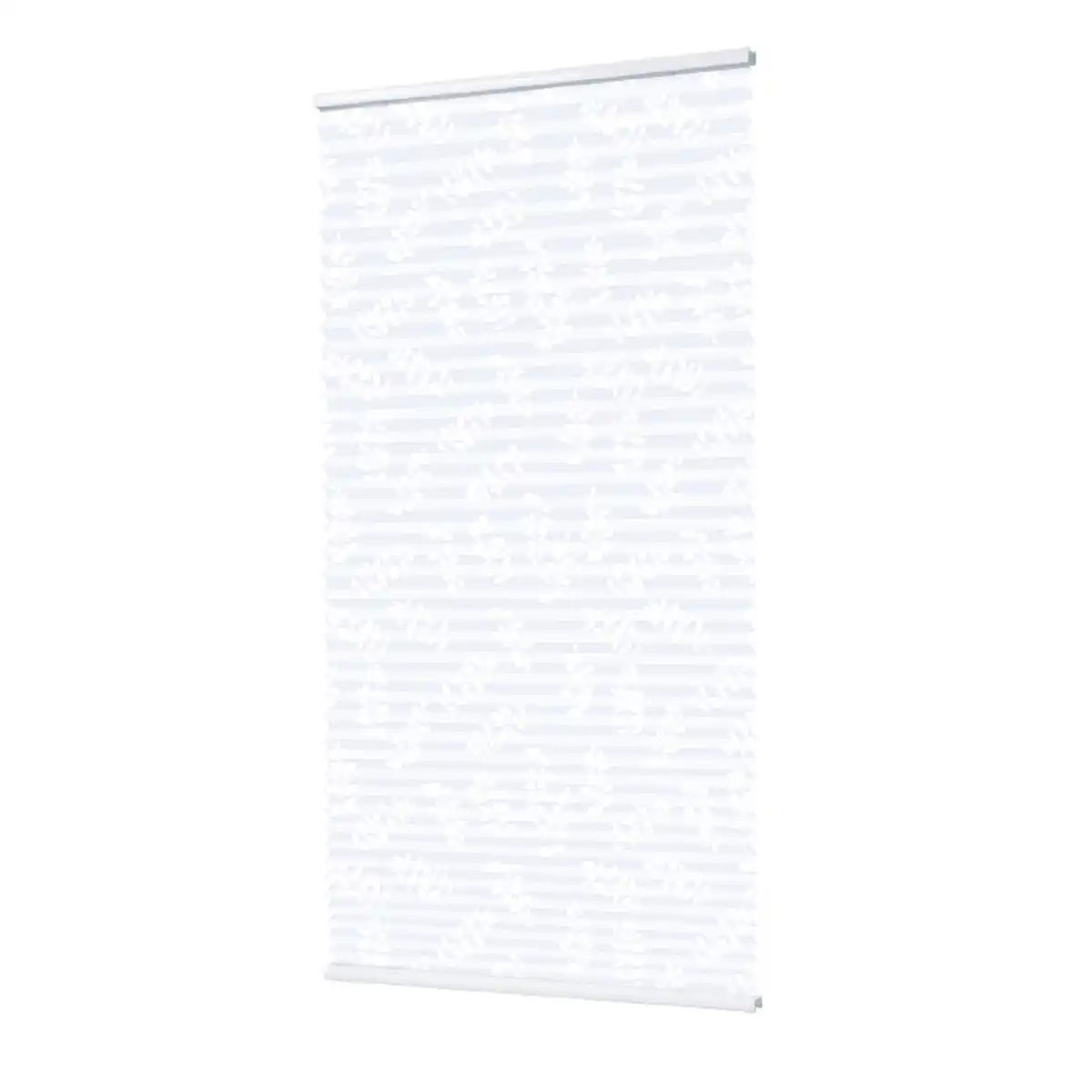 Bild 1 von B1 Plissee 'Klemmfix' weiß mit Zweigmotiv 80 x 220 cm