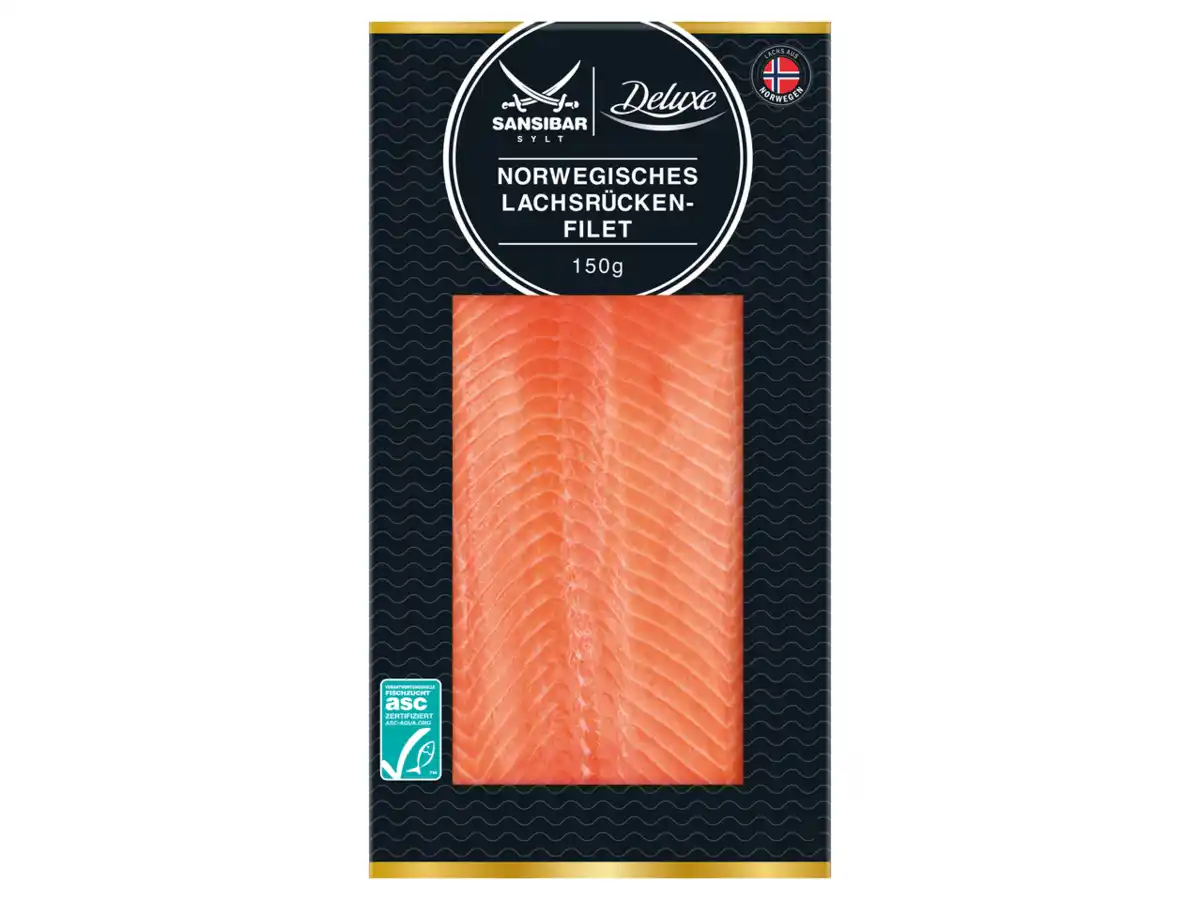 Bild 1 von Sansibar Deluxe ASC Norwegisches Lachsrückenfilet,  150 g