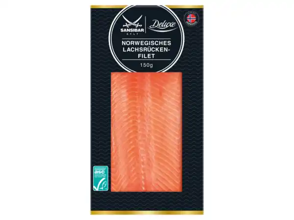 Bild 1 von Sansibar Deluxe ASC Norwegisches Lachsrückenfilet,  150 g