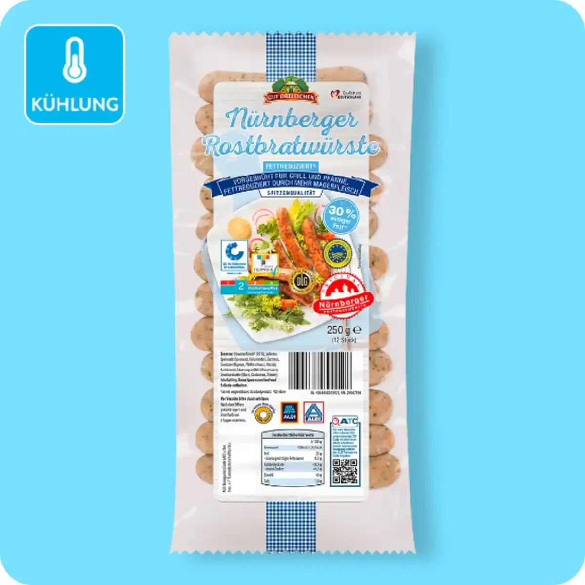 Bild 1 von GUT DREI EICHEN Nürnberger Rostbratwürste, Fettreduziert²