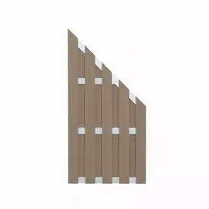 WPC-Dichtzaun 'Lasse' Abschlusselement sandfarben 90 x 90 cm
