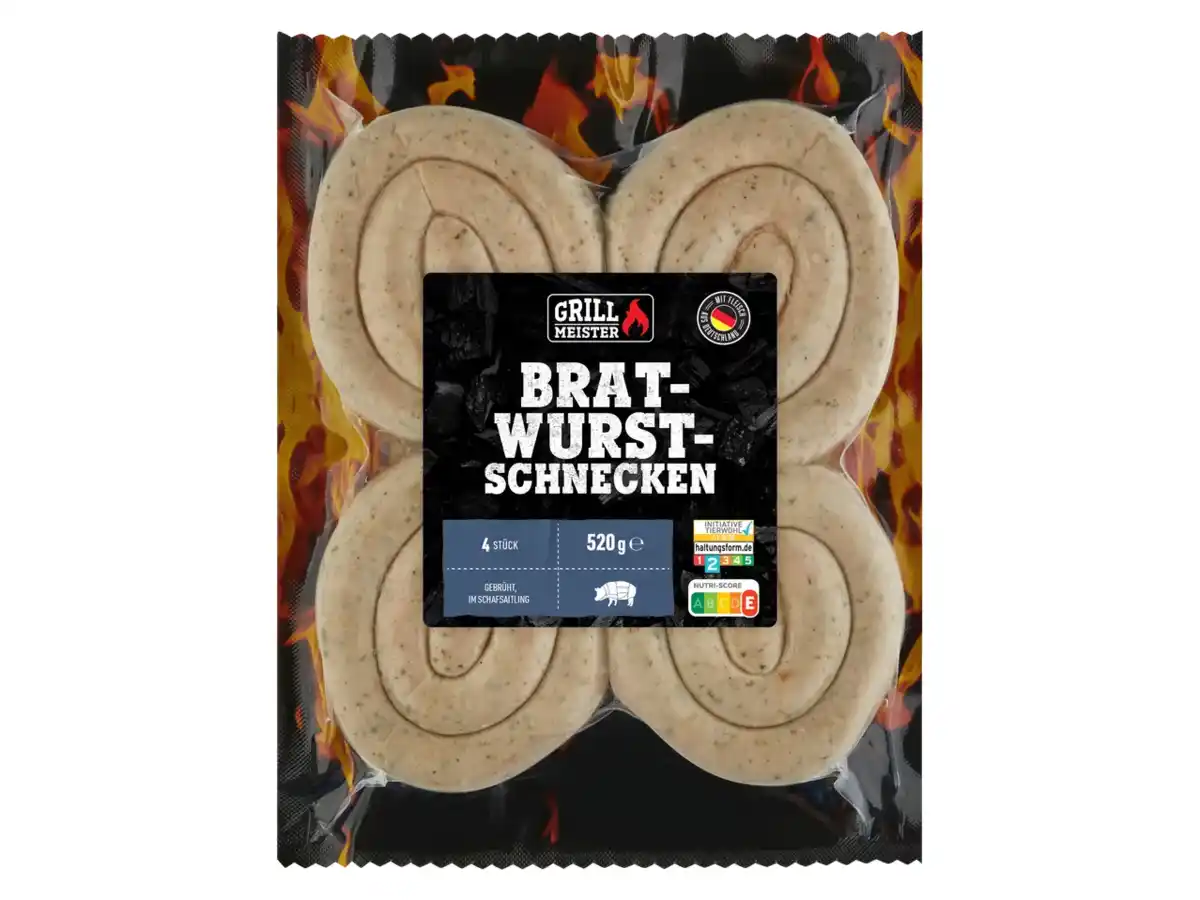 Bild 1 von Grillmeister Bratwurstschnecken,  520 g