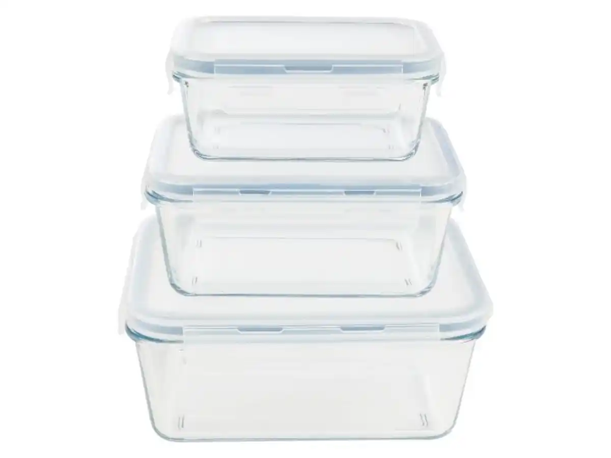 Bild 2 von LIVARNO home Glas-Frischhaltedosen-Set, platzsparend ineinander verstaubar