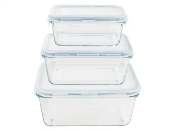 Bild 2 von LIVARNO home Glas-Frischhaltedosen-Set, platzsparend ineinander verstaubar
