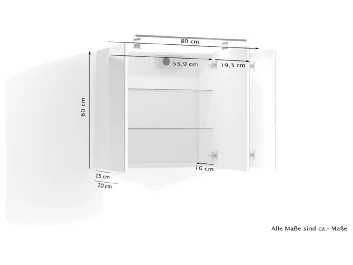 Bild 3 von byLIVING Spiegelschrank »Spree«, mit LED