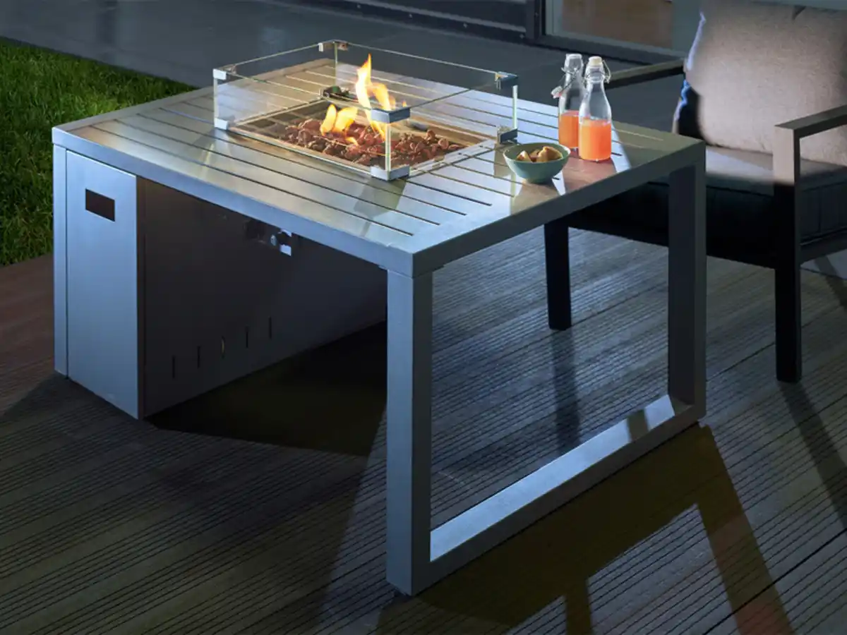 Bild 1 von buschbeck Loungetisch und Feuerstelle »Lagos«, B 115 x T 75 x H 58,5 cm, grau