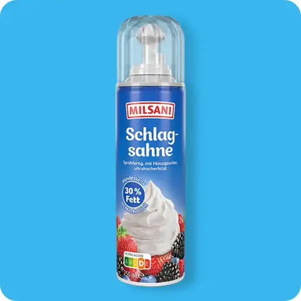 Bild 1 von MILSANI Sprühsahne, Verschiedene Sorten