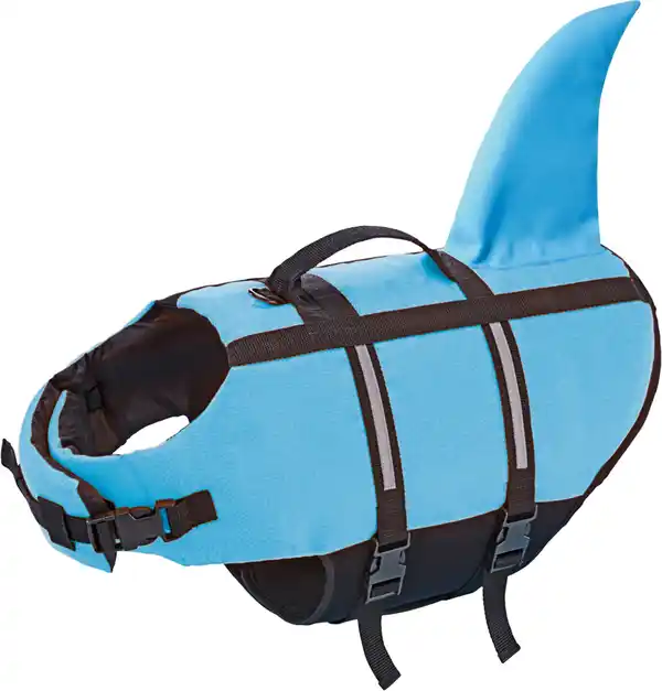 Bild 1 von Nobby Hunde Schwimmweste Sharki mit Haiflosse hellblau