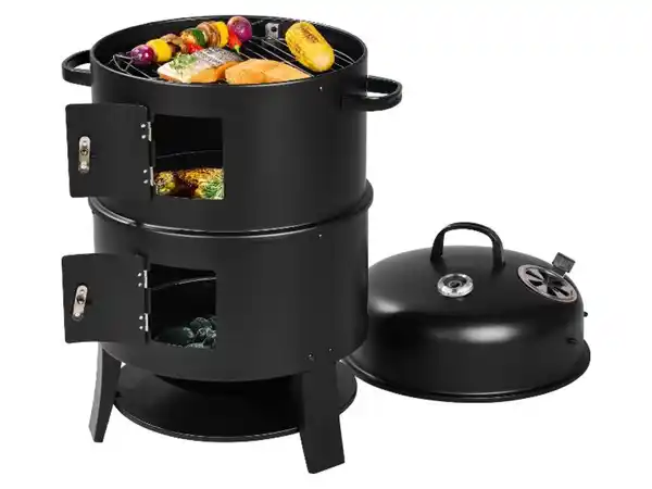 Bild 2 von GRILLMEISTER 3in1 Räucherofen »Kansas«, Ø 40 cm, mit 6 Räucherhaken