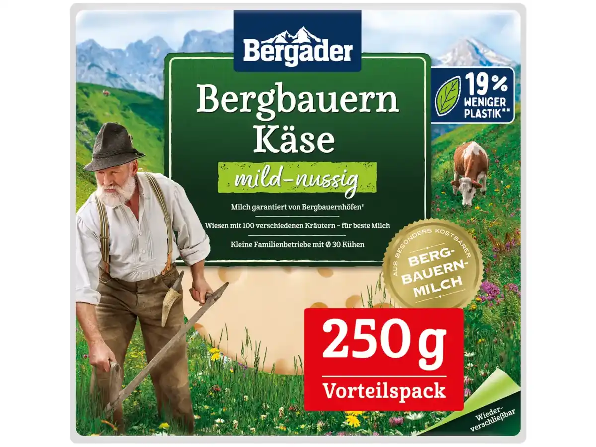 Bild 1 von Bergader Bergbauern Käse,  250 g