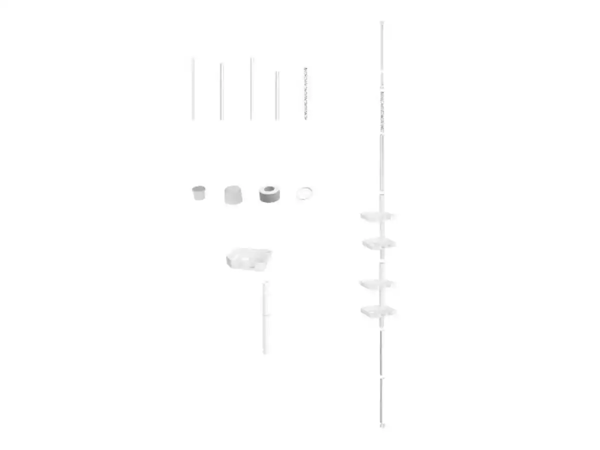 Bild 3 von Wenko XXL Teleskop Duscheckregal, mit 4 Ablagen