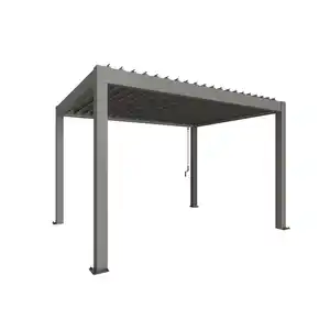 Biohort Pergola Gr. 4 x 3 quarzgrau-metallic 404,5 x 312 cm