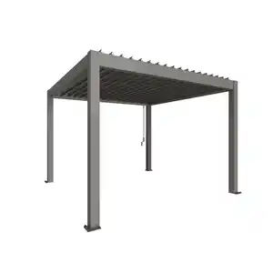 Biohort Pergola Gr. 3,5 x 3,5 quarzgrau-metallic 367,5 x 367,5 cm