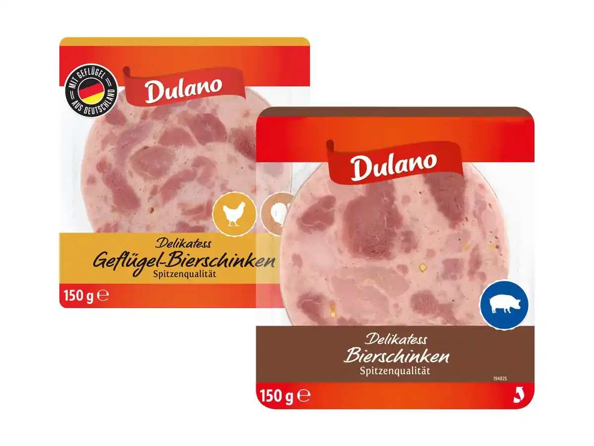 Bild 1 von Dulano Delikatess Bierschinken Stapelpack,  150 g