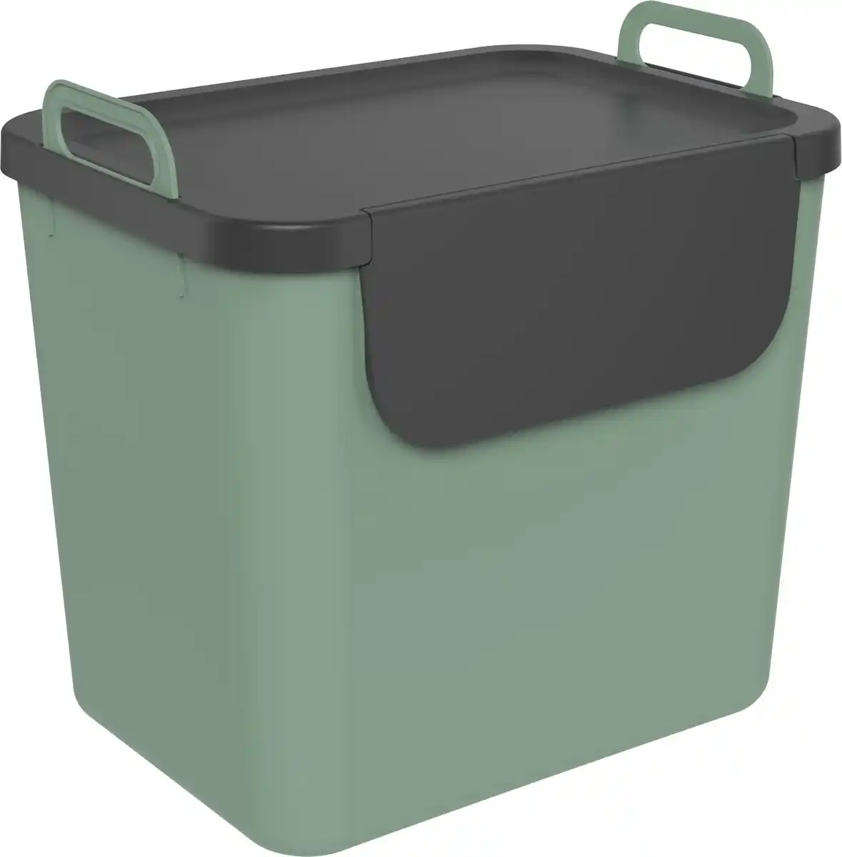 Bild 1 von Rotho Mülltrennungssystem Jive 30 L grünschwarz Recyclingbehälter