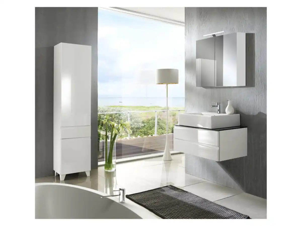 Bild 2 von byLIVING Waschbeckenunterschrank »Shape«, mit Hochglanzfront