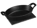 Bild 2 von GRILLMEISTER Servierpfanne Gusseisen mit Schieferplatte / Hamburgerpresse / Fleischpresse