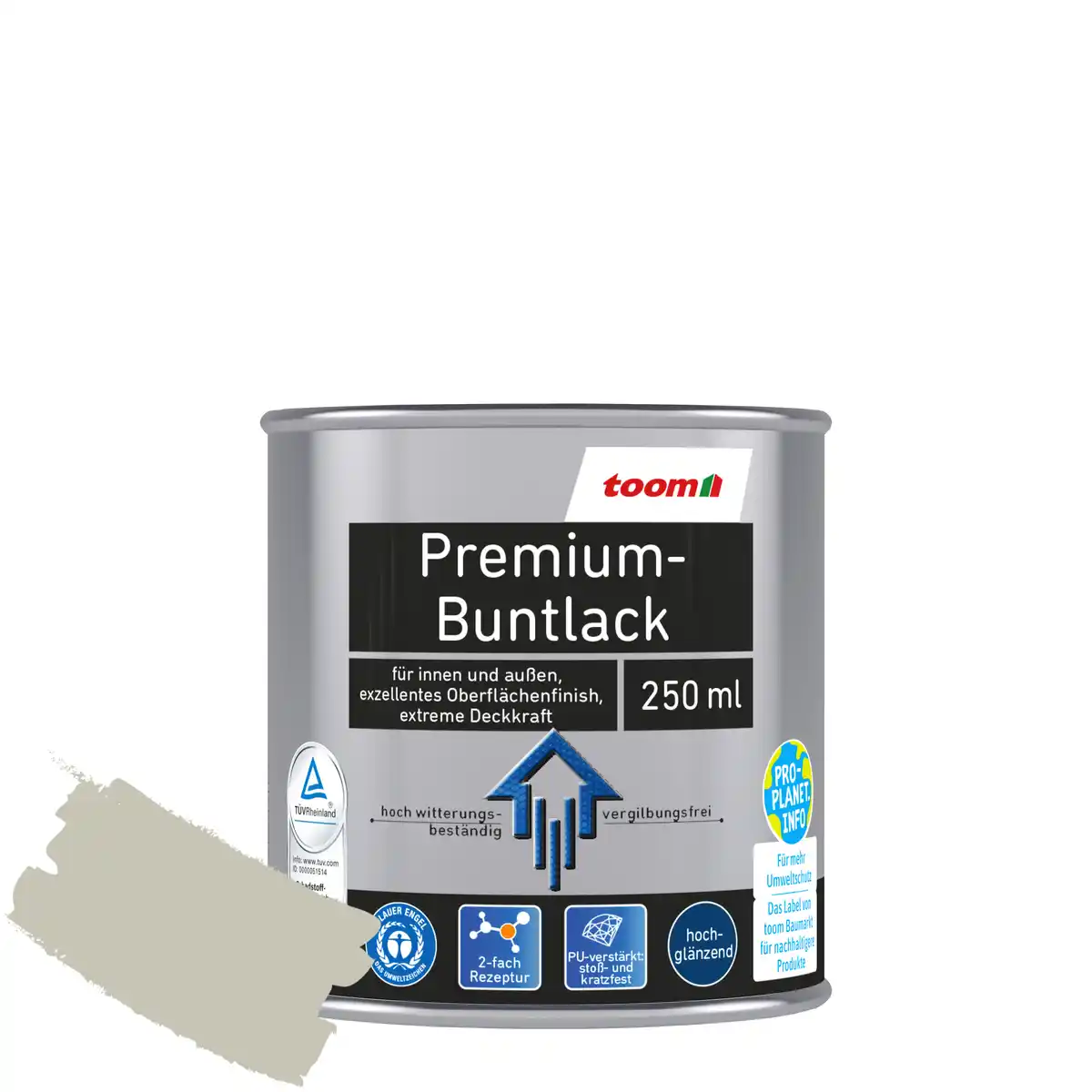 Bild 1 von toom Premium-Buntlack taupe glänzend 250 ml