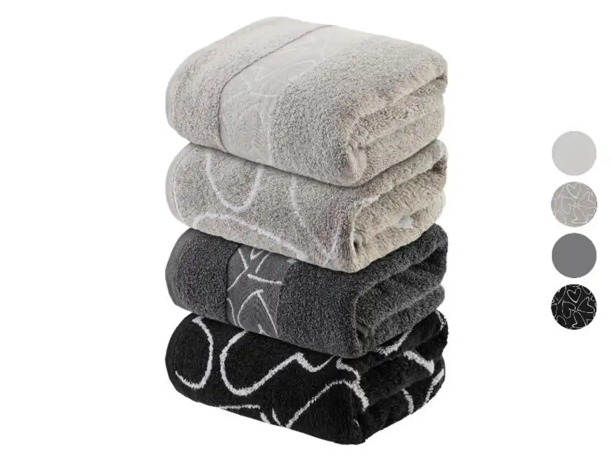 Bild 1 von LIVARNO home Frottier-Handtücher, 2 Stück, 50 x 100 cm