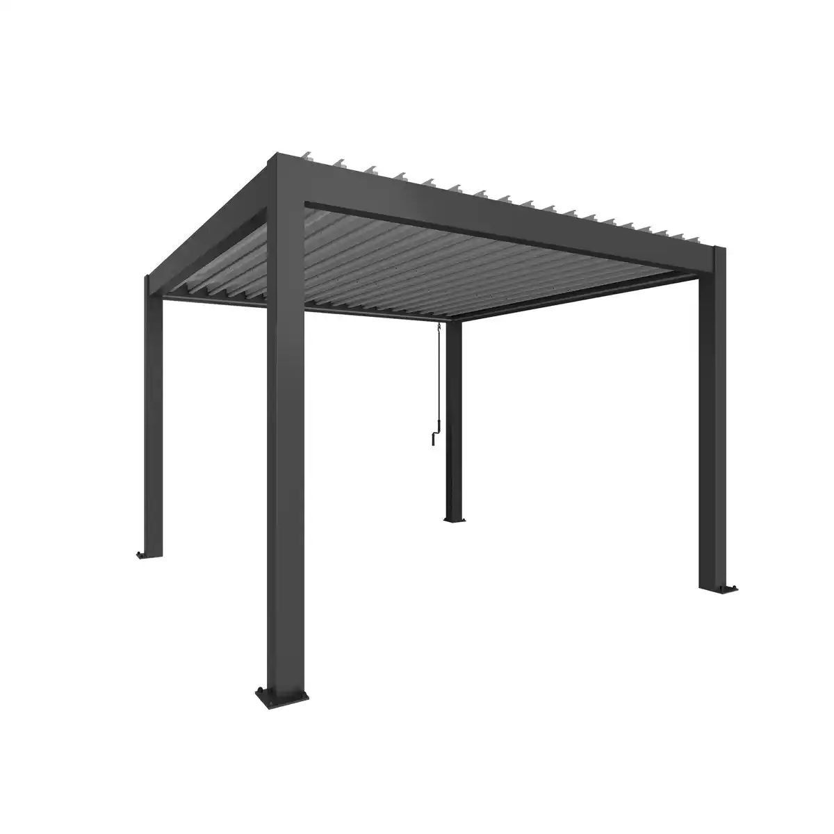 Bild 1 von Biohort Pergola Gr. 3,5 x 3,5 dunkelgrau 367,5 x 367,5 cm