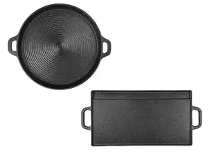 GRILLMEISTER Grillplatte/ Grillpfanne Gusseisen
