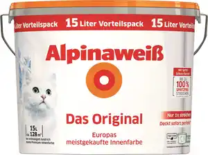 Alpinaweiß Das Orginal Wandfarbe weiß matt 15 L