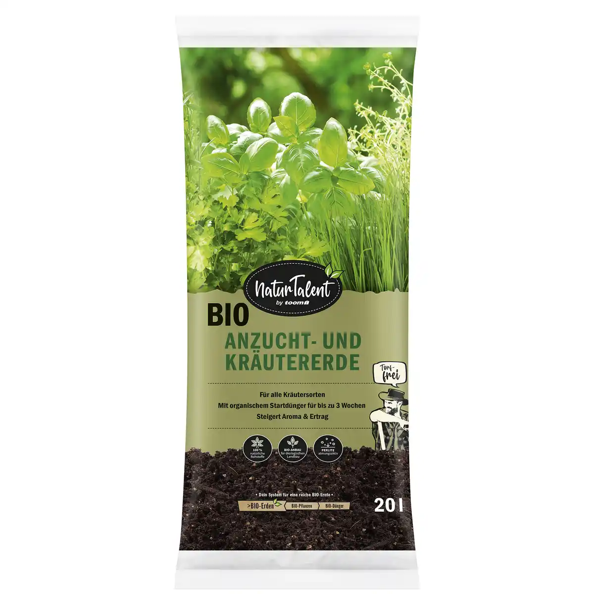 Bild 1 von Bio Anzucht- und Kräutererde 'Naturtalent' 20 l