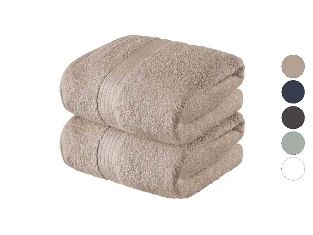 Bild 1 von LIVARNO home Frottier-Handtücher, 2 Stück