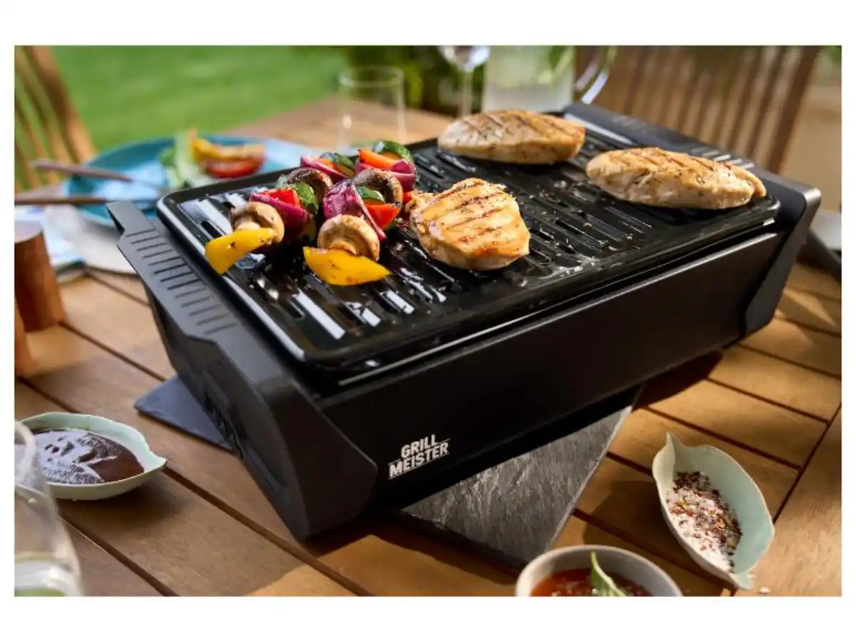 Bild 2 von GRILLMEISTER Holzkohlegrill mit Aktivbelüftung »KANSAS«, kabellos