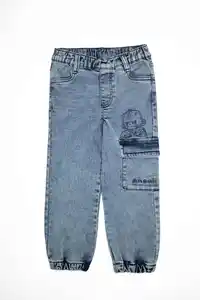 Anouk natubini Anouk Jeans mit Tasche & Affi-Stickerei, blau, Gr. 110