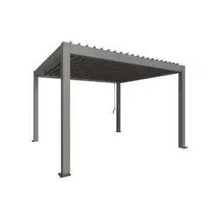 Biohort Pergola Gr. 4 x 3,5 quarzgrau-metallic 404,5 x 367,5 cm