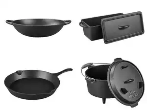 GRILLMEISTER Brotbacktopf / Grillpfanne / Dutch Oven, aus Gusseisen