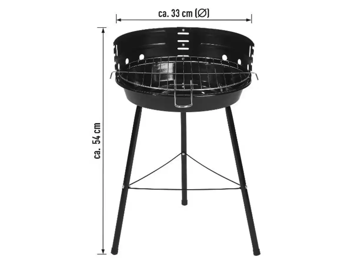 Bild 3 von GRILLMEISTER Holzkohle-Rundgrill »Kansas«, ca. Ø 33 cm