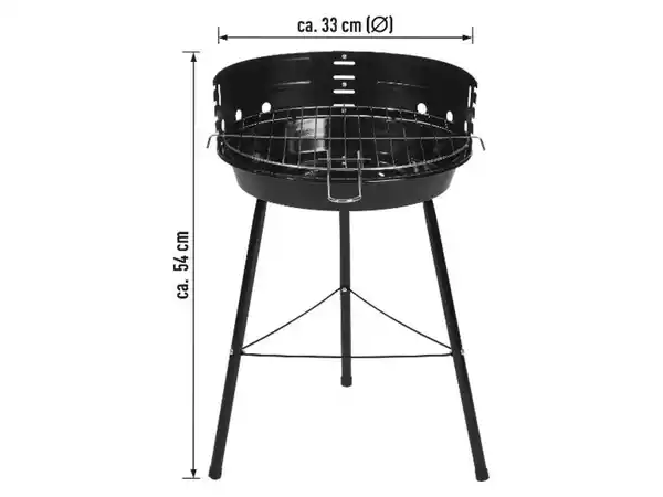 Bild 3 von GRILLMEISTER Holzkohle-Rundgrill »Kansas«, ca. Ø 33 cm