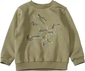 ALANA Sweatshirt mit Drachen-Stickerei, grün,, Gr. 116