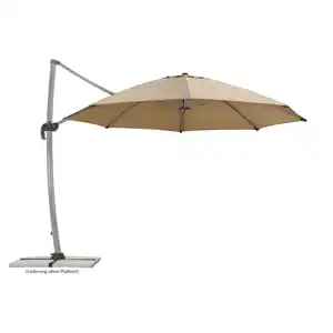 Schneider Ampelschirm 'Rhodos Rondo' sandfarben Ă 350 cm