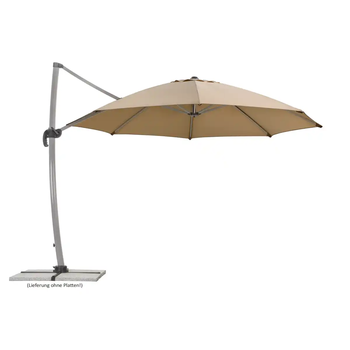 Bild 1 von Schneider Ampelschirm 'Rhodos Rondo' sandfarben Ø 350 cm